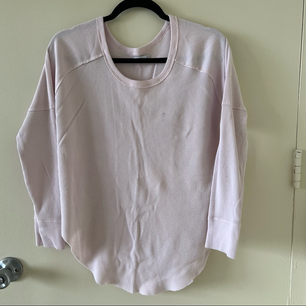 TNA Aritzia long sleeve waffle top